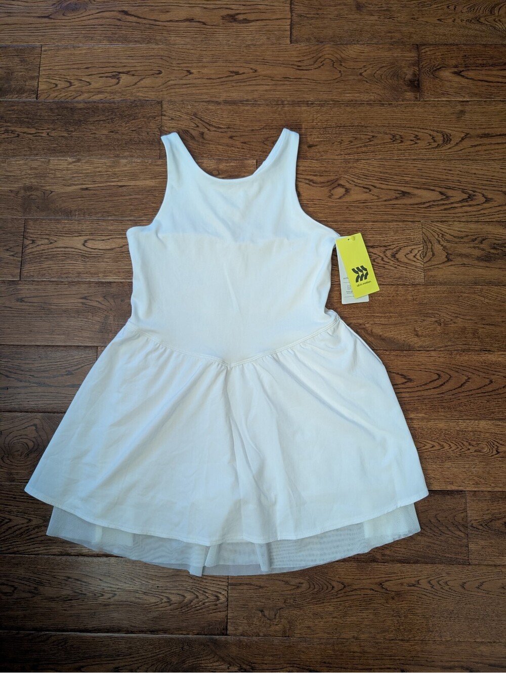 All In Motion Girl's Active Tennis Dress White Size M(8) NWT